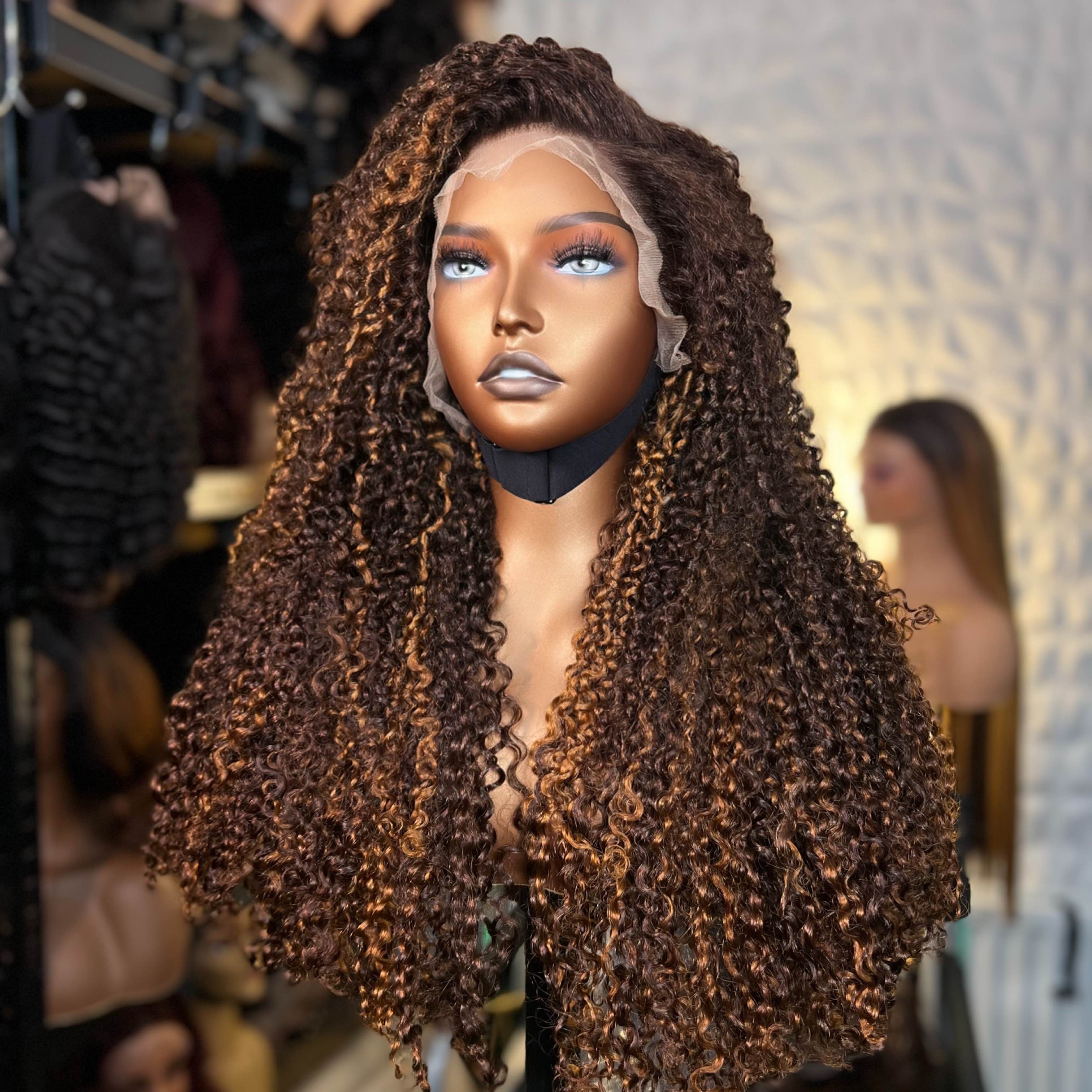 28inches piano pixie curly wig